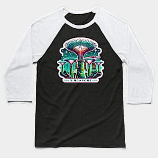 Sticker Singapore Supertree Glow Baseball T-Shirt